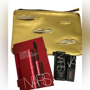 NARS Bundle Climax Mascara Explicit Black / Mini Powermate Lip Pigment/ Pouch